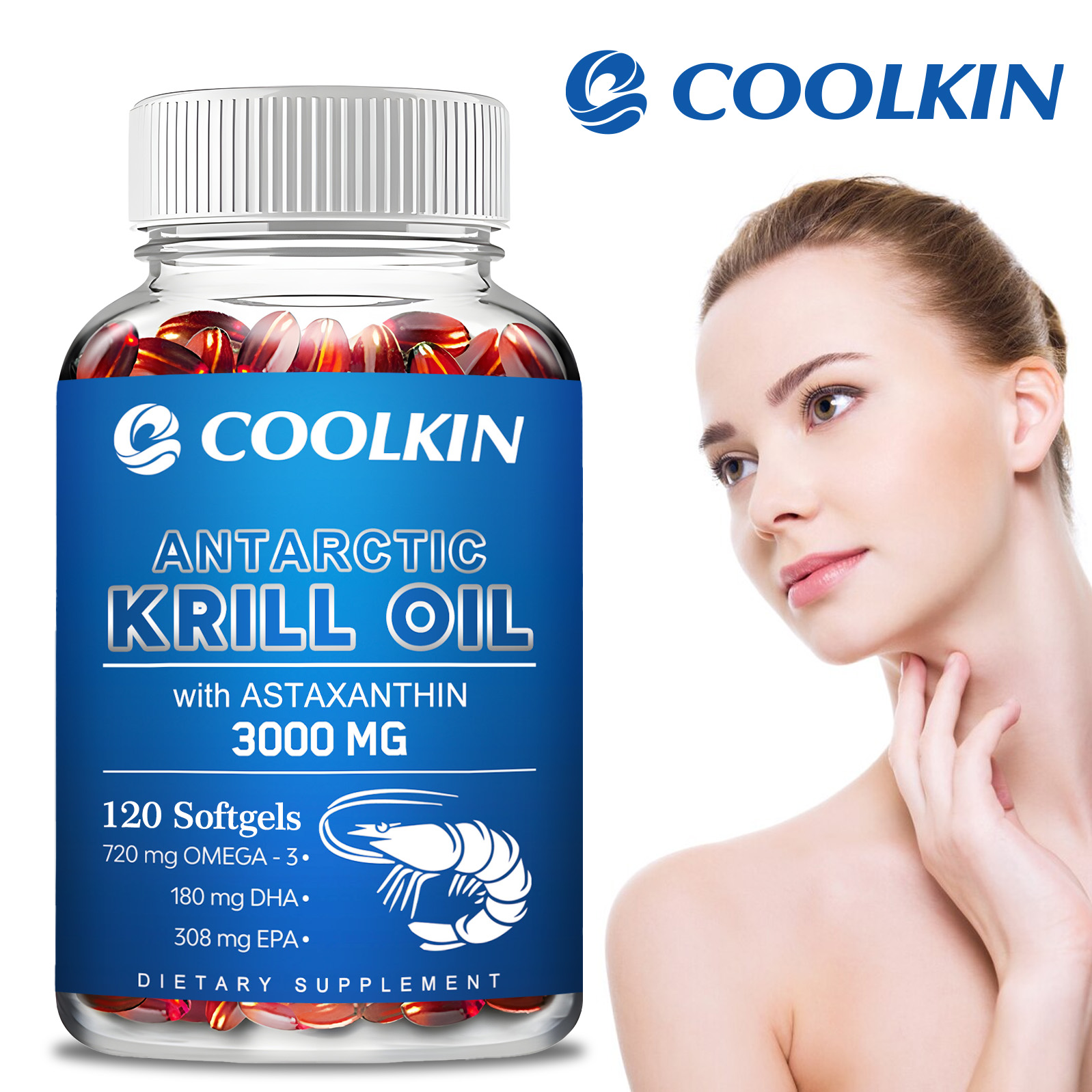 Krill Oil Supplement - Suplemento de óleo de Krill antártico