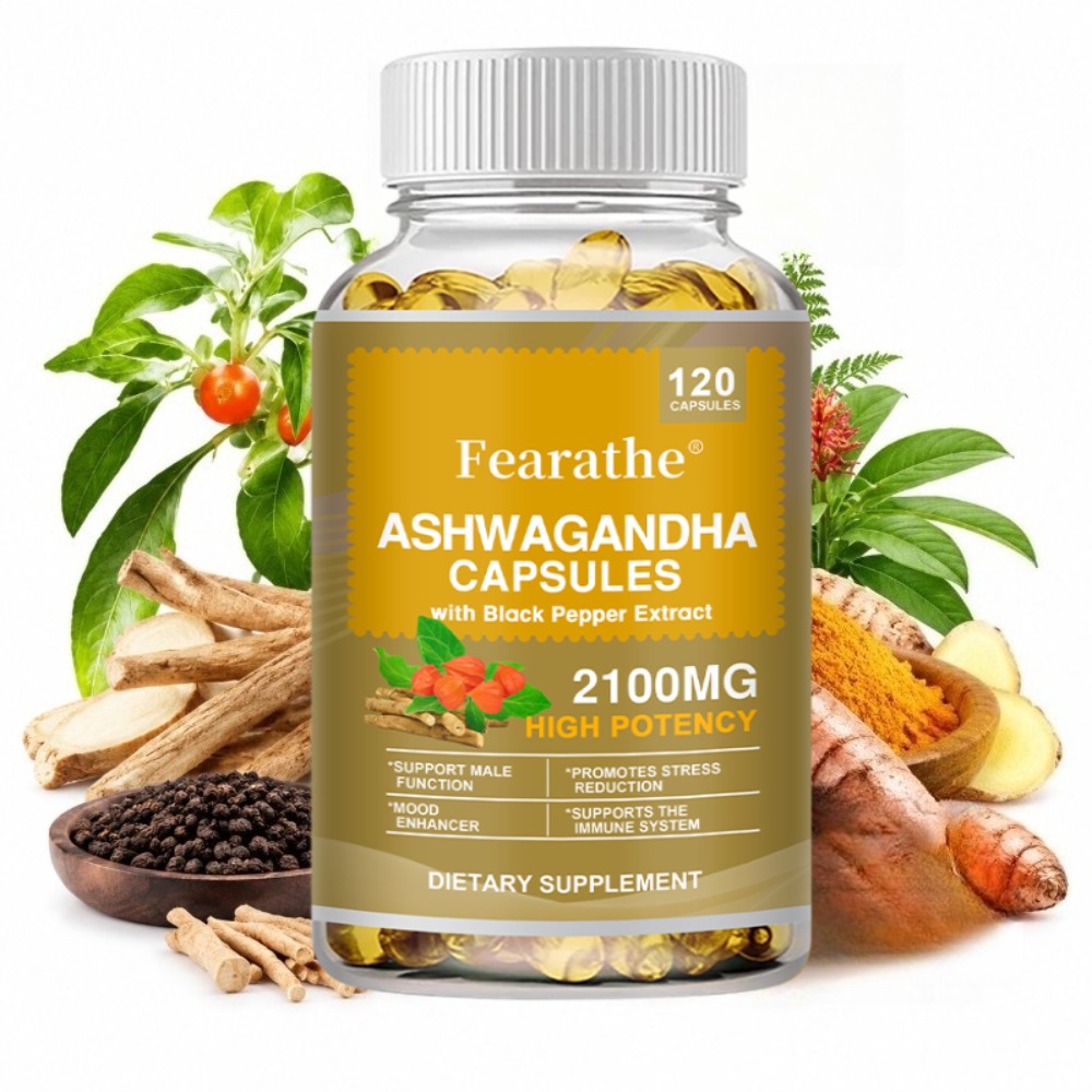 Ashwagandha Extract Root - Cápsulas de Ashwagandha 2100mg, com Raiz