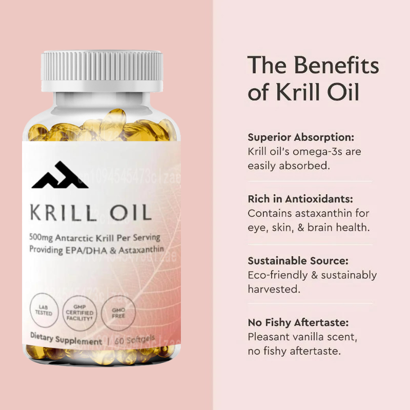 Óleo de Krill Antártico 500mg  - Krill Oil Supplement avaliação e preço