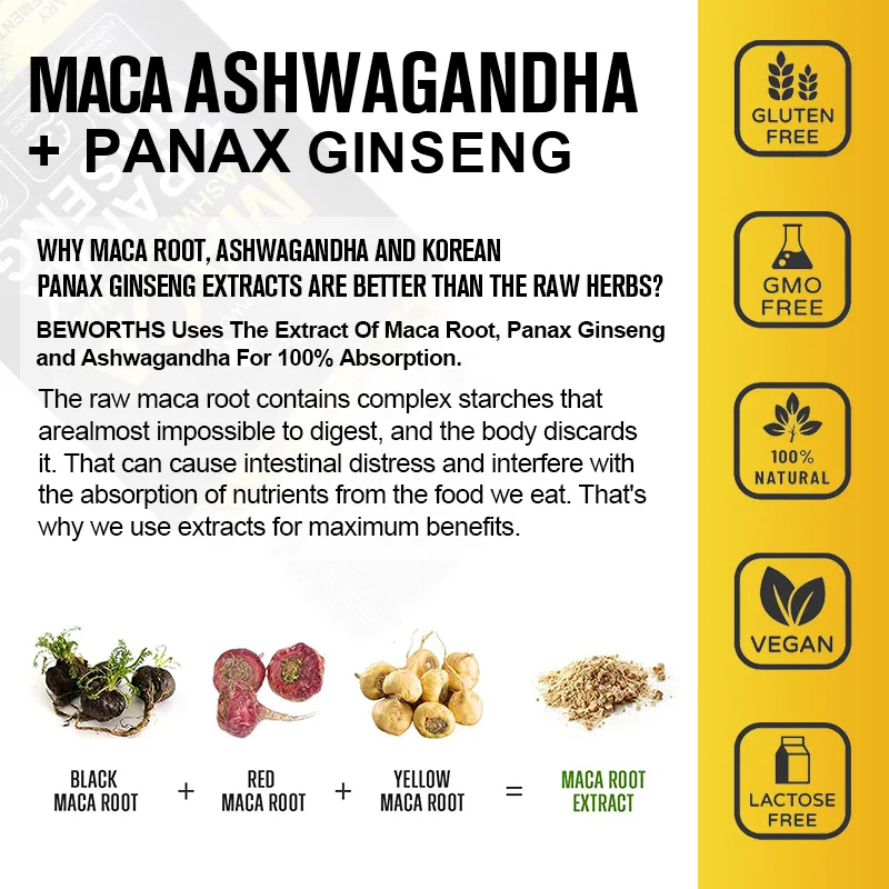 Cápsulas de Raiz de Maca com G - Ashwagandha Extract Root avaliação e preço