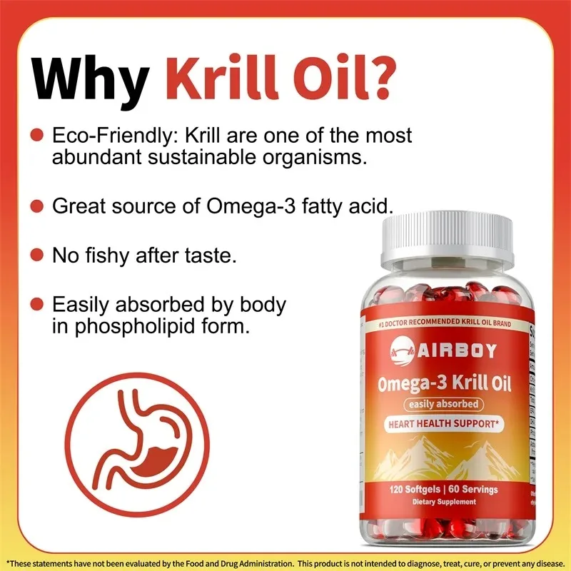 Óleo de Krill Omega-3 com EPA, - Krill Oil Supplement avaliação e preço