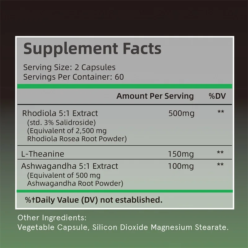 Suplemento Rhodiola Rosea Max  - Ashwagandha Extract Root avaliação e preço