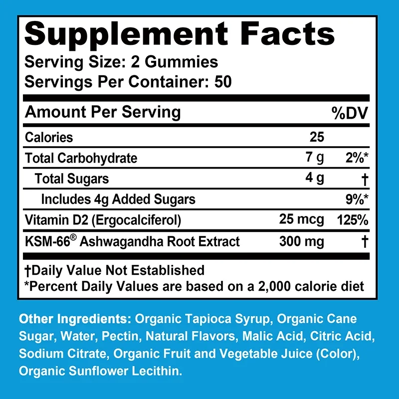 Gomas de Ashwagandha - Reduzem - Ashwagandha Extract Root avaliação e preço